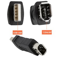 Adaptateur femelle USB2.0 AM à 1394 6P Firewire 400 1394 Converter Consumer Electronics