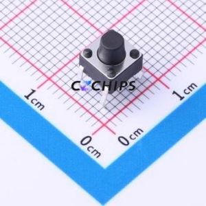 TSD001A06518A Tactile Switch Through hole Component (THT)-4P,6x6mm Switch Round Button 1.8N Through Hole 6mm - Product Image 1