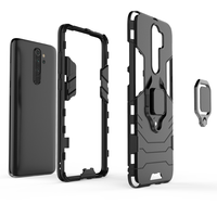 Coque de téléphone portable magnétique avec anneau métallique en tpu de styliste, pour xiaomi redmi note 8 pro
