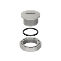Passe-câbles en nylon personnalisables R&R RNT, ignifuges, étanches IP68, avec couvercle de prise fileté rotatif PG7/9 pour câble