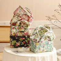 Panier de rangement pliable Peiquan pour textiles de maison, motif fleurs fraîches, portable, pour sous-vêtements et organisation des affaires diverses
