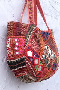 Affordable <b>Boho</b> Canvas <b>Bags</b> Hand Embroidered Banjara Shoulder <b>Bag</b> Purse Colourful Bohemian Lightweight Large Capacity - Product Image 3
