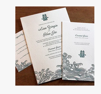 Carte de remerciement gaufrée personnalisée avec insert en papier, carte postale, carte de visite promotionnelle, carte de vœux personnalisée avec dorure à chaud