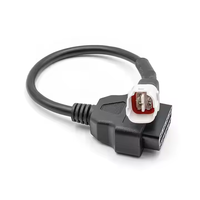 OBD 2 para Yamaha 4pin Cable adaptador OBD para motocicleta Yamaha 4pin OBDII