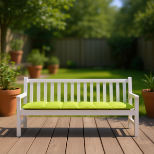 Cojín para Banco de Jardín de Tela Oxford Verde, Relleno de Fibra Hueca, Resistente al Agua, Rectangular, para Uso en Todas las Estaciones - Product Image 2