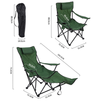 Mobilier d'extérieur Chaises pliantes portables multifonctions Chaise de camping inclinable avec sac de transport Chaises de plage pour la pêche