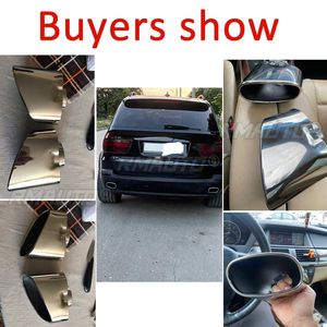 ปลายท่อไอเสียคู่โครเมียม สแตนเลส สำหรับ BMW X5 E70 ปี 2008 2009 2010 2011 2012 2013 อุปกรณ์ตกแต่งรถยนต์ - Product Image 3