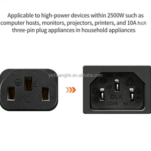 Cable de Alimentación para Ordenador de 3 Pines, Cobre Puro, Certificado 3C, Adaptador de Enchufe Tipo Plum Tail para Uso Doméstico - Product Image 3