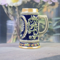 Chope à bière gravée style chasse, avec couvercle en aluminium, en porcelaine, style américain classique, compatible lave-vaisselle, pour cadeaux et souvenirs