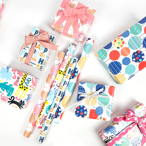 Usine en gros 80g papier d'emballage cadeau de luxe personnalisé de Noël 43*300cm papier d'emballage pour l'emballage - Product Image 1