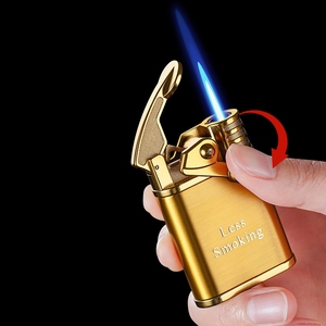Briquet Créatif Coupe-Vent Rechargeable pour Cigares et <span class=keywords><strong>Cigarettes</strong></span>, à Butane, avec Logo Imprimé Personnalisé - Product Image 3