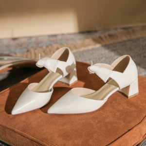 Pointed <b>Toe</b> Sexy Mid <b>Heel</b> Stiletto Heeled Sandals Breathable Anti-Slip Wedding Shoes for Work and Commuting - Product Image 1