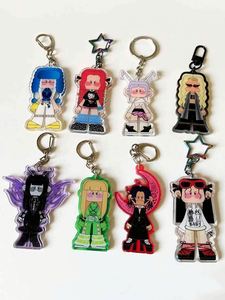 Wholesale Custom CMYK Printing <b>Anime</b> Cartoon <b>Keychain</b> Simple Translucency Acrylic Charms Offset Printing Plastic Gifts - Product Image 4