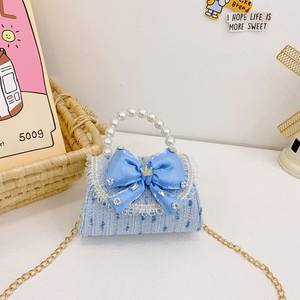 어린이 체인 크로스 백 작은 패션 공주 크로스 바디 백 소녀의 활 미니 백 - Product Image 2