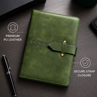 Ensemble cadeau de carnet en cuir PU A5 personnalisé avec stylo métallique, clé USB 32 Go, 100 feuilles, boîte cadeau pour cadeaux d'entreprise