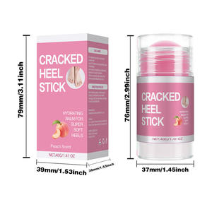 Crème pour les pieds à la pêche pour les talons secs et gercés, stick hydratant, lotion nourrissante pour les pieds, réparation de la peau - Product Image 2