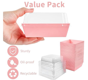 Boîte d'emballage pour gâteau roulé - carrée et transparente. Pâtisserie au tiramisu. Boîte d'emballage pour pain <span class=keywords><strong>sandwich</strong></span>. Boîte à pain. - Product Image 3