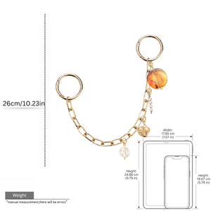 Accesorios de Joyería de Moda, Cadena Dorada para Llavero con Dijes de Perlas y Corazones Intercambiables, Adorno para Bolso para <span class=keywords><strong>Mujer</strong></span> - Product Image 6