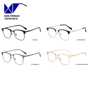 Taille 52-18-145 Monture professionnelle en acétate/métal |   Classique carré unisexe |   Convient aux entreprises |   Semi-cerclés |   Modèle UWIE607 <span class=keywords><strong>Gratuit</strong></span> - Product Image 4