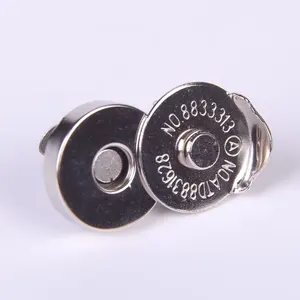 customized logo round heavy duty push the magnetic button for handbag button