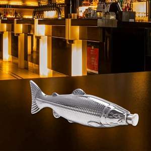 Botella de Licor Portátil de Acero Inoxidable con Forma de Pez de 5oz, para Viajes y Campamentos, Venta al Por Mayor - Product Image 3