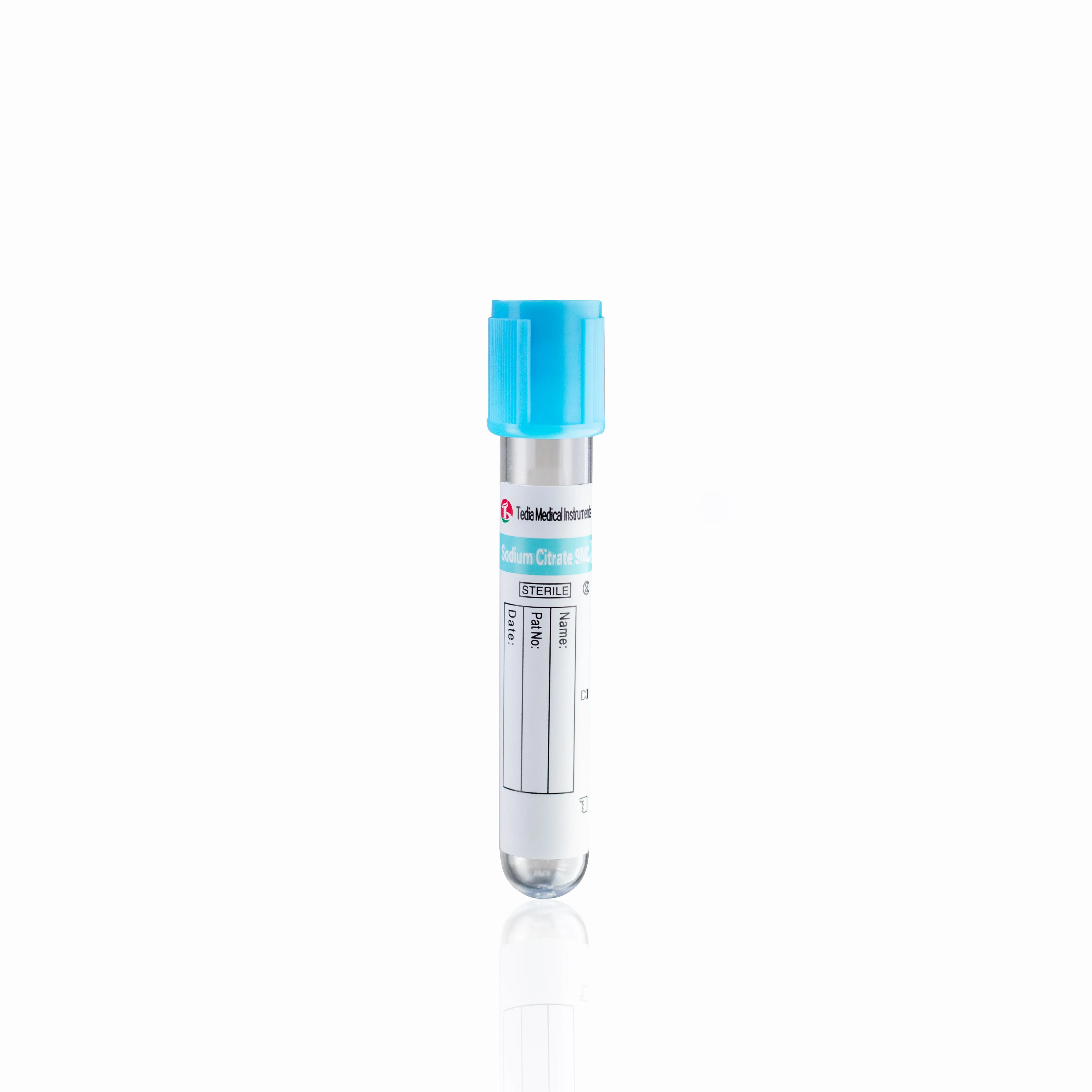 medical consumable blue top cup PT tube/ experiment of coagulation test/glass tube