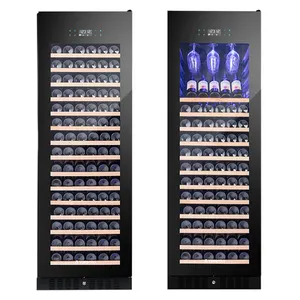 Champagne Custom 428L Electric Wine Champagne Cooler 166 Bottles Compressor Cellar Refrigerator LED Temperature Display Household Use