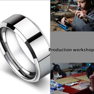 Alta Qualidade Black Titanium Stainless Steel <span class=keywords><strong>Ring</strong></span> Classic New Design Wedding Jewelry para Homens e Mulheres para o Noivado - Product Image 5