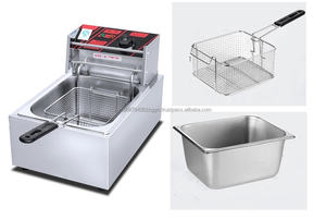 Friteuse électrique commerciale 1 réservoir 1 panier Friteuse chips de pommes de terre à vendre - Product Image 4