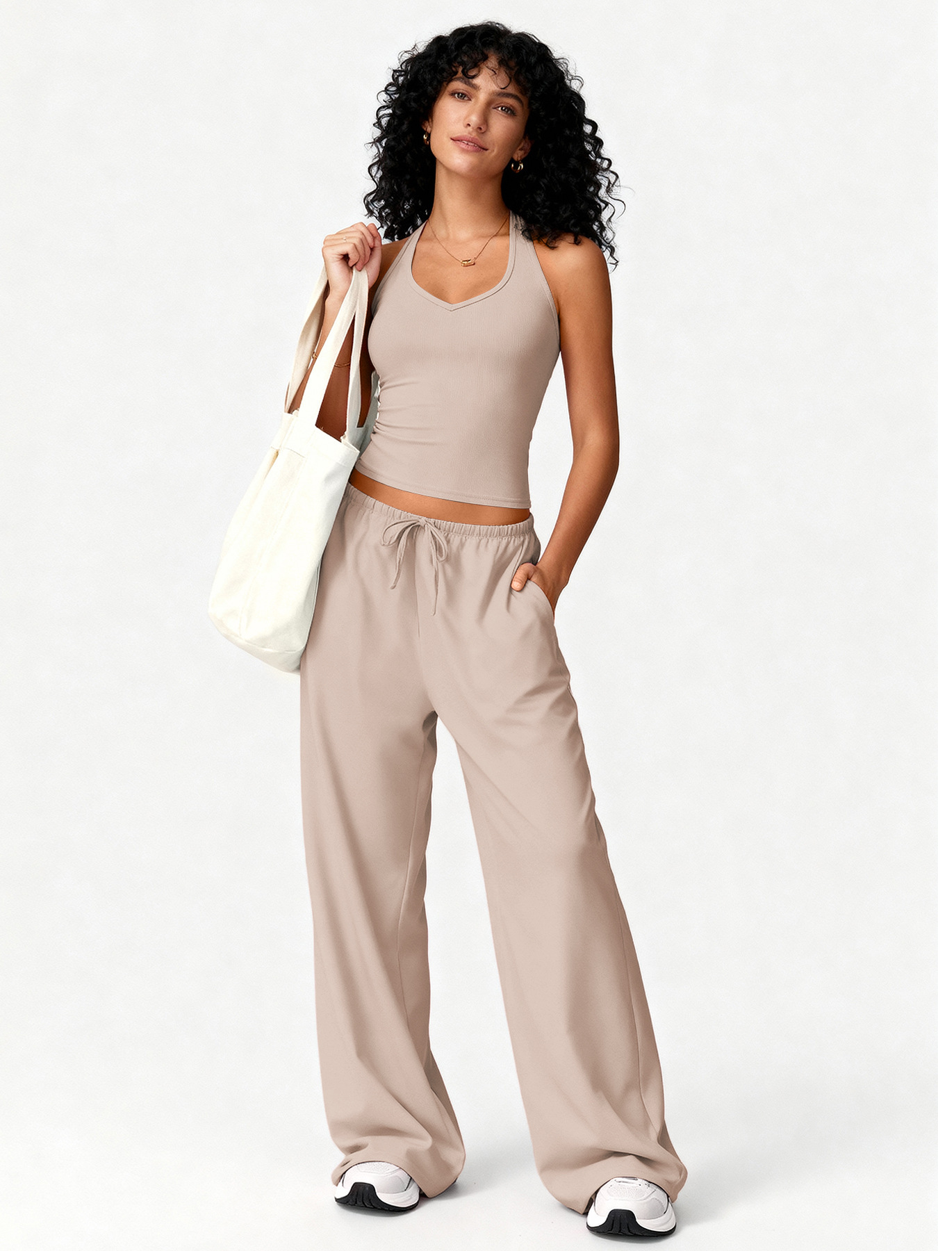 Yoga Set Women's Lightweight Breathable Yoga Set High Quality Brushed Outer Wear Quick-drying Beauty Back Sling Sports Suit