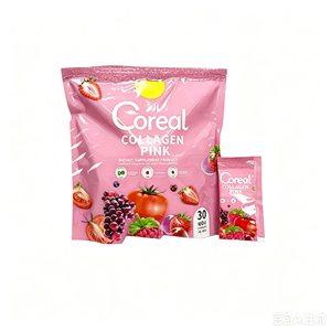 Colágeno Coreal con Glutatión en Polvo Instantáneo Rosa, 30 Sobres, Suplemento de Belleza Hidratante para la Piel para Mujeres, Suplemento Dietético Natural, 1 Sobre - Product Image 1