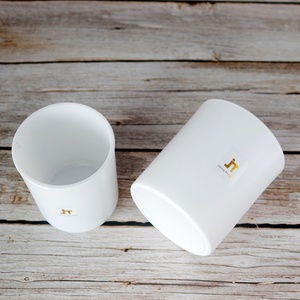 Luxury Frosted <b>Clear</b> White Amer Black Soy Wax <b>Container</b> in Bulk 120ml 250ml Glass Gift Jars for Candle Making - Product Image 5