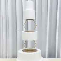 Séparateur de gâteaux moderne en métal doré en forme de cœur, plateau de décoration pour mariage et fête, accessoires de pâtisserie