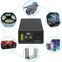 Paket Baterai Lithium Ion Isi Ulang 12V DC dan 5V USB 2 Port Output, Baterai Portabel 12V dengan Pengisi Daya Nirkabel