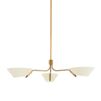 Lustre LED en laiton de style moderne minimaliste du milieu du siècle, dimmable, pour salle à manger et cuisine, modèle Sacramento, idéal pour les projets commerciaux