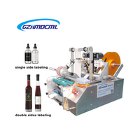 Étiqueteuse de petite bouteille ronde de vin en verre d'autocollant double face de bureau semi-automatique
