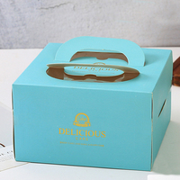 Boîte à gâteaux portable personnalisée de 4 pouces Fenêtre ouverte petite boîte à chocolat au fromage mousse de 6 pouces support boîte à pâtisserie au fromage LOGO personnalisé