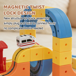 Bloques de construcción magnéticos versátiles, vía de tren, vagón, ferrocarril eléctrico, antigravedad, juguete de regalo para niños. - Product Image 5