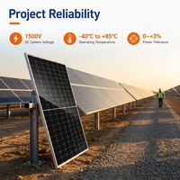 Panneau solaire monocristallin bifacial de type N 182, 650W, 132 cellules, module photovoltaïque pour projets commerciaux
