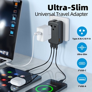 Cargador de Viaje Worldplug Multipuerto de Carga Rápida, Diseño Delgado, GaN 100W, Adaptador de Enchufe Universal Internacional para Teléfono - Product Image 2