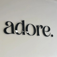 Enseigne personnalisée pour entreprise, installation facile, décoration murale de réception, décoration d'anniversaire, enseigne en acrylique 3D personnalisée, lettres de nom en acrylique