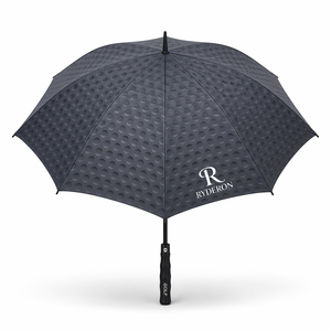 Custom logo full print <b>windproof</b> waterproof large automatic open rain & wind resistant double canopy vented stick golf <b>umbrellas</b> - Product Image 1
