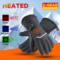 Gants de moto tactiques chauffants Vilico pour l'hiver - Imperméables, antidérapants, compatibles avec les écrans tactiles, prêts pour le snowboard, en polyester