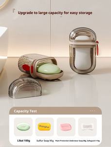 Estuche <span class=keywords><strong>de</strong></span> Jabón Transparente Portátil a Prueba <span class=keywords><strong>de</strong></span> Fugas, Contenedor <span class=keywords><strong>de</strong></span> Jabón <span class=keywords><strong>de</strong></span> Viaje <span class=keywords><strong>con</strong></span> Tapa para <span class=keywords><strong>Ducha</strong></span> y Baño - Product Image 5