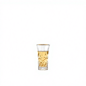 Verre à shot transparent NOVARE Old Fashion 60 ml, verre à vin en cristal, ligne dorée ondulée, gobelet à balle, style classique, modèle 3060 - Product Image 4