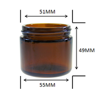 Pot en verre ambré givré vide de 2 oz, 4 oz, 5 oz, 6 oz, 240 ml avec couvercle brillant en or rose pour crème corporelle, cosmétiques et soins de la peau