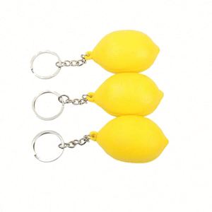 Llavero Antiestrés Promocional de PU con Logotipo Personalizado, Llavero Antiestrés con Forma de Limón - Product Image 2