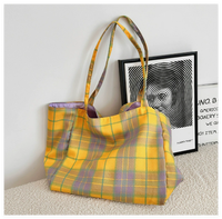Sac à bandoulière double usage Haoxuan en chevrons pour femmes, élégant et simple, avec grande capacité pour le travail, les voyages, en toile