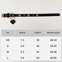 Personalisiertes Echtes Leder Hundehalsband Antik-Messing Nietenbesetztes Vollnarbiges Rindsleder Luxus-Haustierzubehör für Hunde