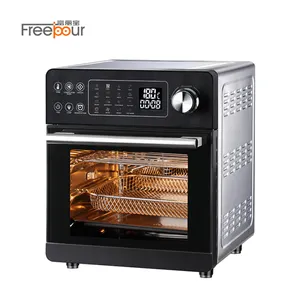 OEM 16L home hot air rotisserie chicken oven with dehydrator multi functions pizza oven 16L Electric digital air fryer oven